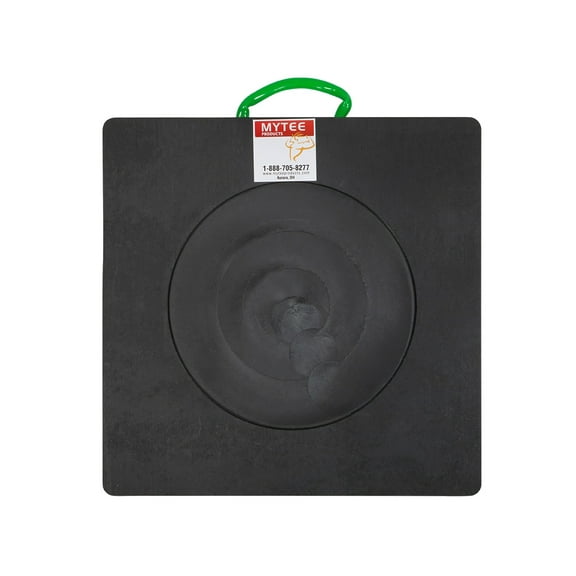 24"x24"x2" Heavy Duty Outrigger Pad for RV with Recessed Radius - Black Stabilizing Jack Landing Pad for Crane, Wrecker, Tow Truck, RVs