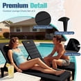 thumbnail image 3 of WLXIANG Outdoor Chaise Lounge Chair Set of 2 with 5-Position Adjustable Back, Waterproof & Lightweight PP Lounge Chairs for Outside Pool Patio (Black), 3 of 8