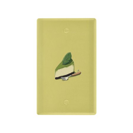 IAUYY Retardant PC Material Unused Outlet Cover Switch Plate Covers Easy DIY Installation with Screws Light Switch Cover Plate Matcha Cake