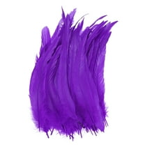 Uxcell 50-Pack Feathers for Crafting, Dark Purple 9.84-11.81 Inch Natural Fluffy Feathers Plume for Wedding Decorations Feathers