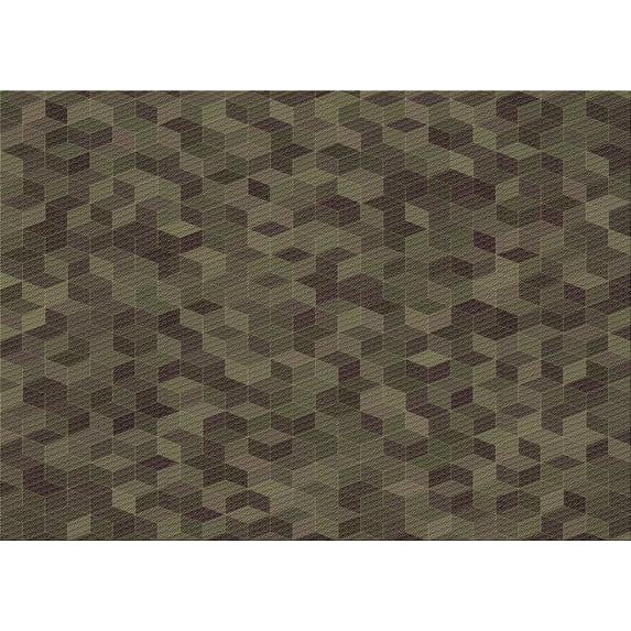 Ahgly Company Indoor Rectangle Patterned Mocha Brown Area Rugs, 4' x 6'