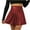 Wine, variant on IROINNID Women's Fashion High Waist Sexy Pack Hip Skirt Irregular Wrinkles Design Skirt Short Elastic Waist Short Solid Color Skirt