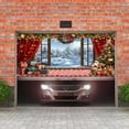 thumbnail image 2 of 16X7FT Christmas Garage Door Decorations Winter Christmas Wooden Window Decoration Kids Door Cover Farmhouse Snow Pine Tree Party Decor Birthday Banner Cabin Xmas Photo Background Photography Backdrop, 2 of 5