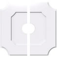 thumbnail image 1 of Ekena Millwork CMP32LE2-06000 32 Po OD x 6 Po ID Carré Locke Architectural Grade Médaillon de Plafond Contemporain PVC - 2 Pièces, 1 of 3