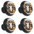 thumbnail image 2 of 4 Pcs Sunflower Unicorn Knobs for Kitchen Cabinet Cupboard Dresser Bookcase Drawer Pulls Handles Round Home Decor, 2 of 8