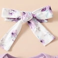 thumbnail image 4 of kaprioy Toddler Baby Girls Summer Outfits 0 3 6 9 12 18 Months Letter Holy Cow I'm Cute Print Romper Tops + Floral Short + Headband 3Pcs Set, 4 of 7