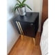 thumbnail image 3 of Buro Recamara Mueble Noche Lineas doradas Led Color Negro, 3 of 3
