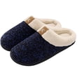 thumbnail image 2 of Zapatilla de espuma viscoelástica para hombre, suela de goma antideslizante, zapato de casa cómodo similar a la lana (azul XL) Wdftyju Tenis De Mujer Tenis De Hombre, 2 of 8