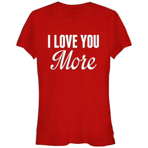 Junior's Lost Gods I Love You More  Graphic Tee Red 2X Large