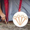 thumbnail image 4 of Durable Orange Plastic Tent Stakes for Camping Use with Dshaped Design and Ground Anchoring Function 4Pcs, 4 of 5