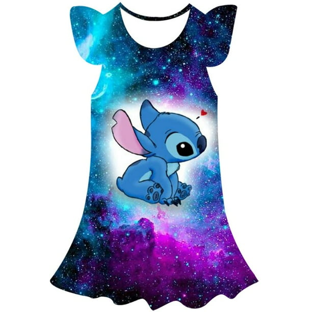 2023 año Disney Stitch vestido niñas vestido niños Cosplay fiesta lindo moda vestir 1-10 años niños cumpleaños princesa disfraz 6T Gao Jinjia LED