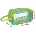 thumbnail image 2 of 1 Pc Women Convenient Clear Cosmetic Bag for Vacation Camping Business Travel Green-M, 2 of 4