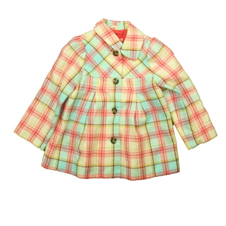 

Pre-owned Cherokee Girls Pink | Aqua Plaid Jacket size: 4T