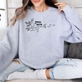 thumbnail image 4 of Inspirational Quote Sweatshirt, You Are Worth It, Floral Design Unisex Pullover, Trendy Self Love Top, Casual Comfort Wear, 4 of 10