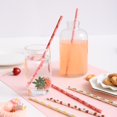 thumbnail image 2 of CTIGERS Cute Pineapple Patterns Paper Straws Summer Friut Style Biodegradable Drinking Straws Box of 100, 2 of 5