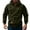 Army Green, variant on Zylanna Men's Hooded Sweatshirts with Multi-Pockets, Half-Zip Solid Color Casual Fleece Lined Sport Hoodies Pullover for Men Black