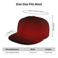 thumbnail image 2 of Adjustable Baseball Cap, Red Geometric Perforated Flat Bill Trucker Flat Brim Hats Dad Hat for Men Women - Snapback Hat Adjustable Size, 2 of 7