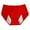 Red, variant on Odeerbi Women's Period Underwear Menstrual Postpartum Absorbent Panties Teens Girls Leak Proof Briefs High Waist Oversized Underwear Breathable Solid Color Briefs