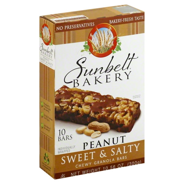 Sunbelt Bakery Family Pack Sweet & Salty Peanut Chewy Granola Bars, 10.56 oz