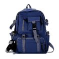 thumbnail image 1 of Black Backpack Unisex Women Men Backpack Nylon Waterproof Multi-pocket Design Mochilas Teenagers Shoulder Bag, 1 of 5