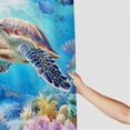 thumbnail image 3 of Patifu Sea Turtle Coral Washable Shower Curtain 100% Polyester Chic Decor 36"x72, 3 of 7
