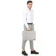 thumbnail image 4 of MOSISO 13.3" Laptop Sleeve Case for Macbook Air/Pro, Water Resistant Polyester Laptop Briefcase Handbag Notebook Case Cover for Surface Lenovo Dell HP ASUS Acer, Gray, 4 of 7
