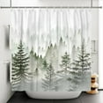 thumbnail image 5 of Lfeey Forest Shower Curtain, Misty Tree Bathroom Waterproof Shower Curtain with 14 Hooks, 72x84 inch, 5 of 5