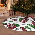 thumbnail image 6 of Tropical Flamingo Flower Palm Tree Leaf Botanical 36 Inch Christmas Tree Skirt Carpet Mat Funny Party Decor Supplies for Xmas Halloween Decorations Occasion Ornament, 6 of 6