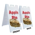 thumbnail image 2 of A-frame Sidewalk Apple Pie 24" x 36" Double Sided A-Frame Sidewalk Sign, Includes 2 Installed Vinyl Decals | Foldable Portable White Signicade Sandwich Board Signs, 2 of 5