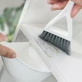 thumbnail image 5 of Broom and Dustpan Set | Stainless Steel Handle | Heavy-Duty 3-Layer Bristles | Rotating Head 180° | Easy Clean Combo | Space-Saving | Polypropylene | White/Gray | 1 Piece | 7.87x4.25x3.6 in, 5 of 8