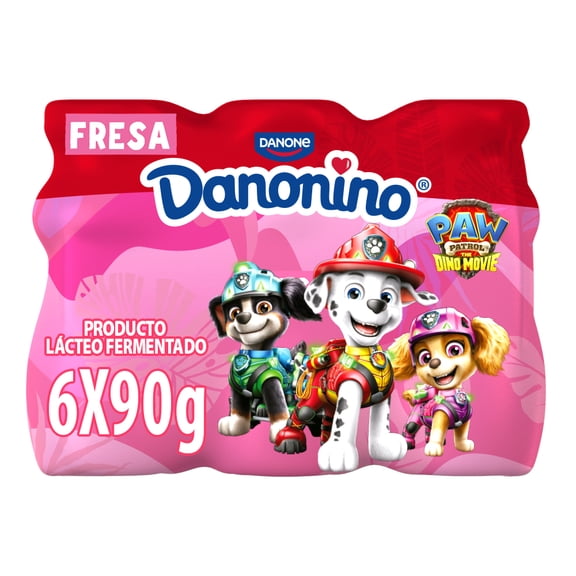 Alimento lácteo bebible Danonino sabor fresa 6 pzas de 90 g c/u