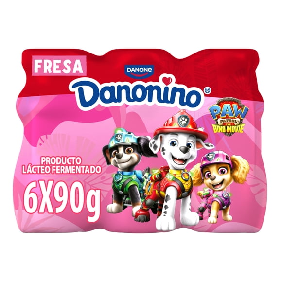 Alimento lácteo bebible Danonino sabor fresa 6 pzas de 90 g c/u