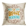 thumbnail image 1 of BOSDECO Lettrage Abstrait Bonne Inscription du Matin et et Calligraphie et Typographie Vintage Collection Café Taie d'Oreiller Taie d'Oreiller Housse de Coussin 18x18 Pouces, 1 of 1