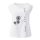 thumbnail image 4 of Mujer Verano Casual Sin mangas Botón Chaleco Cuello redondo Blusa suelta Active Top Mujer Fridja  gh2255, 4 of 4