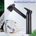 thumbnail image 2 of CAROOTU Modern 360 Degree Rotating Single Hole Faucet Multifunctional Hot and Cold Water Faucet Basin Faucet, 2 of 6