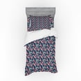 thumbnail image 1 of Ambesonne Tropical Bedding Set 3 Pcs, Hawaiian Banana Leaves, Twin, Dark Lavender Pale Pink, 1 of 3