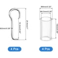 thumbnail image 2 of uxcell Baguette Filaire et Collier, 5 Ensembles de Crochets de Baguette pour Stores Horizontaux Pièces de Rechange pour Rails de Tête Carrés de 1 Pouce, Réparation de Crochets d'Inclinaison pour Stores Horizontaux (Argent), 2 of 6