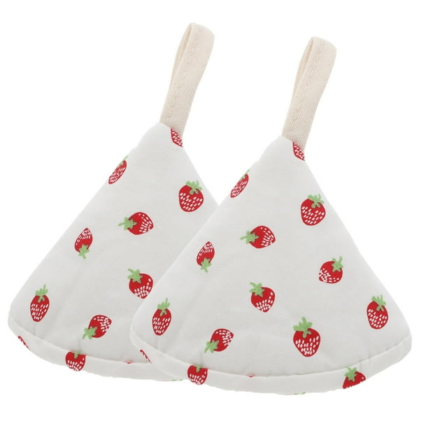 2 tapas triangulares antiescaldaduras para ollas, resistentes al calor, antideslizantes, para manija de tapa, accesorio de cocina