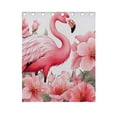 thumbnail image 4 of Flamingo Flowers Floral Leaves Blackout Curtain Panels 63x55in Drapes Privacy Assured for Living room Bedroom Bathroom 2 panels set, 4 of 5
