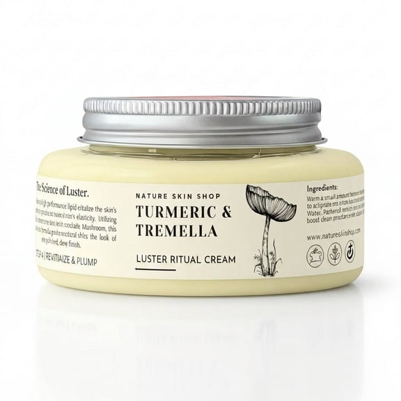 Nature Skin Shop Turmeric and Tremella Radiance Body Cream for Dull Skin Hydrating Snow Mushroom Moisturizer 4 oz