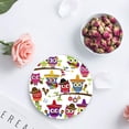 thumbnail image 4 of FMSHPON Owl Set of 6 Round Coaster for Drinks, Absorbent Ceramic Stone Coasters Cup Mat with Cork Base for Home Kitchen Room Coffee Table Bar Decor, 4 of 6