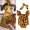Yellow, variant on VOUZZA Baby Girls Romper Set Off-Shoulder Sleeveless African Tribal Graphic Printed Bodysuit Matching Headband 2-Piece Outfits 0-2Y