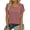 Marsala, variant on Womens Petal Sleeve Tops Summer Trendy T Shirt Casual Loose Square Neck Button Blouse Tees