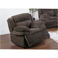 thumbnail image 4 of JERFIT 3-Piece Reclining Sofa Set with Drop Down Table, Cup Holders, and Charging Station, Manual Recliner Loveseat and Glider, Chocolate Corduroy Upholstery, 4 of 10