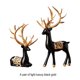 thumbnail image 2 of Bewildely Estatuas de ciervos para decoración del hogar con impresionante decoración de habitación de renos, elección de regalo, decoración Kits de decoración para fiestas Negro+oro, 2 of 6
