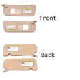 thumbnail image 6 of Left Driver And Right Passenger Side Car Sun Visor For Hyundai Elantra 2011-2015 With Mirror, Replacement OEM 852103X000TX-Pairs-Beige, 6 of 6