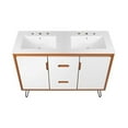 thumbnail image 4 of Modway Energize 48"Wood Double Sink Bathroom Vanity in Cherry/White, 4 of 4