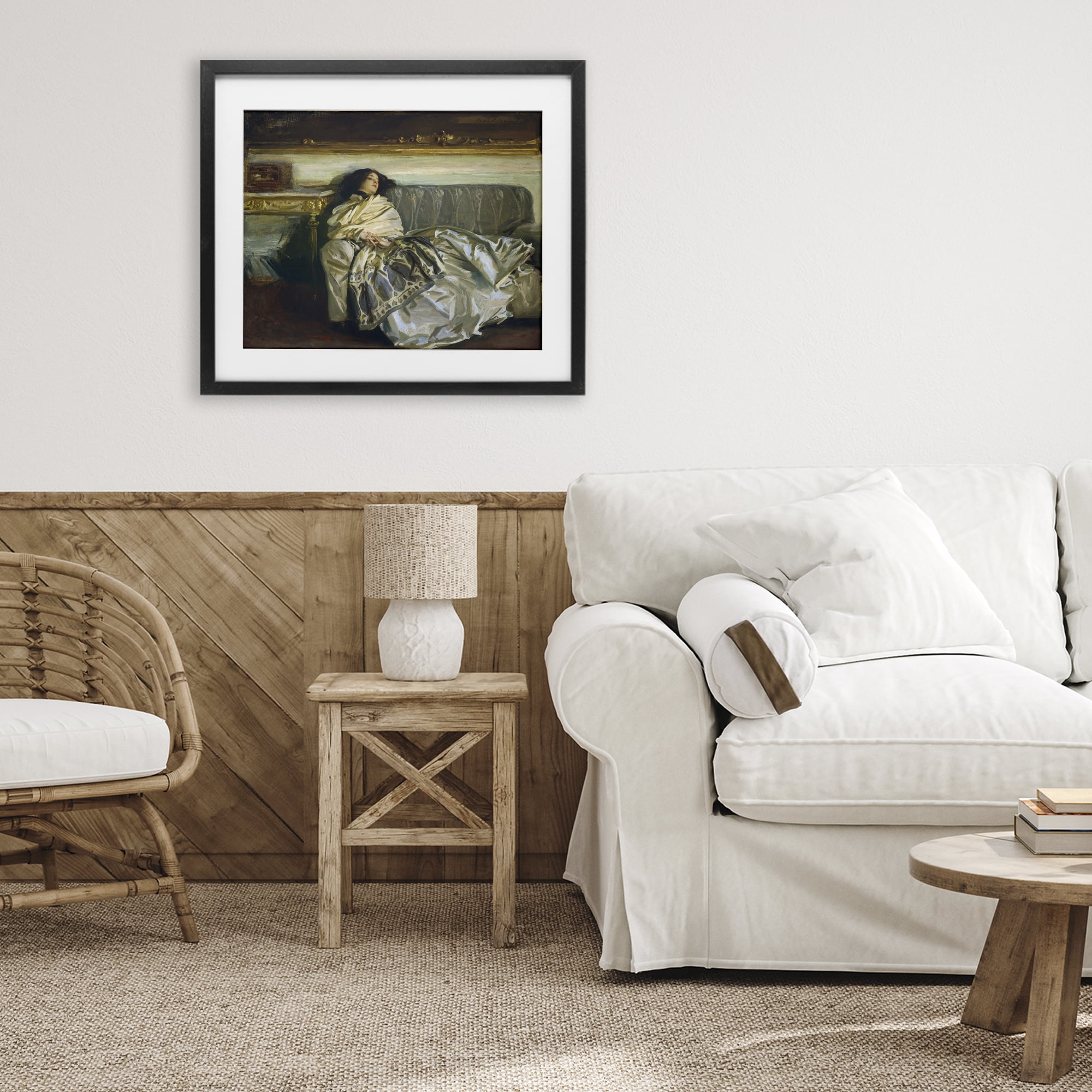 Stupell Industries Restful Woman Classic Black Framed Print Under Glass, design by Lil' Rue