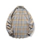thumbnail image 3 of Blusa y camisa de manga larga con cuello vuelto para hombre, con solapa estampada y botones, bolsillo tipo cárdigan, blusa de manga larga con cuello vuelto, blusa de poliéster para hombre, 3 of 3