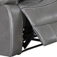 thumbnail image 3 of Benjara Leatherette Power Glider Recliner with USB Dock, Gray, 3 of 5